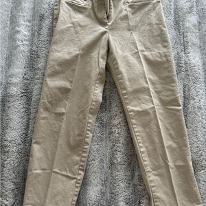 Ann Taylor Slim Fit Capris in Beige